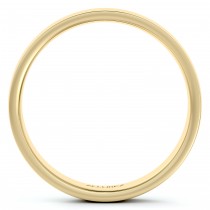 14k Yellow Gold Wedding Ring Low Dome Comfort Fit (4 mm)