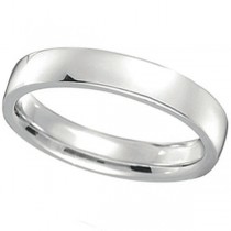 Platinum Wedding Ring Low Dome Comfort Fit (4 mm)