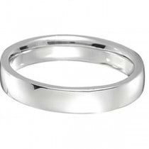 Platinum Wedding Ring Low Dome Comfort Fit (4 mm)