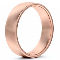 Low Dome Comfort Fit Wedding Ring For Men 14k Rose Gold (5mm)