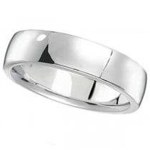 18k White Gold Wedding Ring Low Dome Comfort Fit (5 mm)