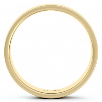 18k Yellow Gold Wedding Ring Low Dome Comfort Fit (5 mm)