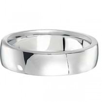 Platinum Wedding Ring Low Dome Comfort Fit (5 mm)