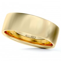 Men's Wedding Ring Low Dome Comfort-Fit in 14k Yellow Gold (6mm)