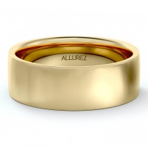 Men's Wedding Ring Low Dome Comfort-Fit in 14k Yellow Gold (6mm)
