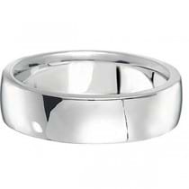 Men's Wedding Ring Low Dome Comfort-Fit in Platinum (6 mm)
