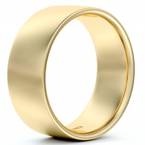 Men's Wedding Band Low Dome Comfort-Fit in 14k Yellow Gold (7 mm)