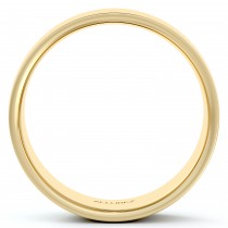 Men's Wedding Band Low Dome Comfort-Fit in 18k Yellow Gold (7 mm)