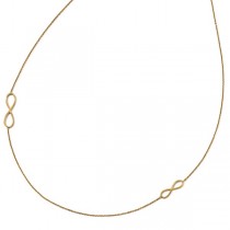 Polished Infinity Diamond-cut Rope Chain Necklace 14k Yellow Gold