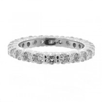 Lab Grown Diamond Eternity Ring Wedding Band 14k White Gold (1.07ctw)