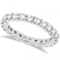 Lab Grown Diamond Eternity Ring Wedding Band in 14k White Gold (2.00ct)