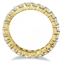 Lab Grown Diamond Eternity Ring Wedding Band 14k Yellow Gold (2.50ct)
