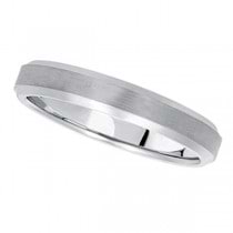 Comfort-Fit Carved Wedding Band in Palladium (4mm)