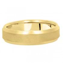 Comfort-Fit Carved Wedding Band in 18k Yellow Gold (6mm)