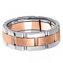 Comfort-Fit Two-Tone Wedding Band (8.5mm)