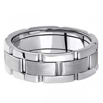 Unique Wedding Ring Band Comfort-Fit in Platinum (8.5mm) - Size 13 /13.5/14