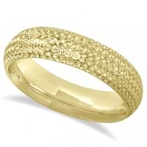 Fancy Carved Contemporary Designer Wedding Ring 18k Yellow Gold (5mm)