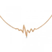 Adjustable Heartbeat Bracelet in 14k Rose Gold
