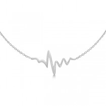 Adjustable Heartbeat Bracelet in 14k White Gold