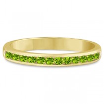 Channel-Set Peridot Stackable Ring in 14k Yellow Gold (0.40ct)