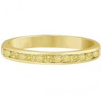 Channel-Set Yellow Canary Diamond Ring Band 14k Yellow Gold (0.33ct)