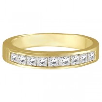 Princess-Cut Channel-Set Lab Grown Diamond Ring 14k Yellow Gold (1/2ct)