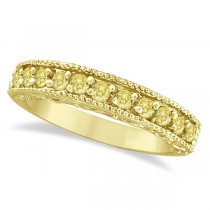 Fancy Yellow Canary Diamond Ring Band 14k Yellow Gold  (0.50ct)