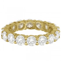 Diamond Eternity Ring Wedding Band 18k Yellow Gold (4.00ct)