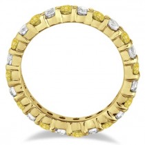 Canary Yellow & White Diamond Eternity Ring 14k Yellow Gold (2.00ct)