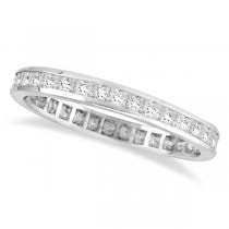Princess-Cut Diamond Eternity Ring Band 14k White Gold (1.16ct)