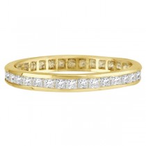 Princess-Cut Diamond Eternity Ring Band 14k Yellow Gold (1.16ct)
