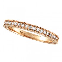 Diamond Stackable Ring Thin Band in 14K Rose Gold (0.31 ctw)