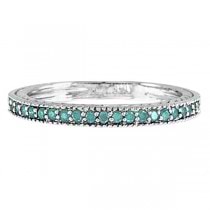 Blue Diamond Stackable Ring 14K White Gold (0.312ct)