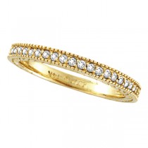 Diamond Stackable Ring Thin Band in 14K Yellow Gold (0.31 ctw)