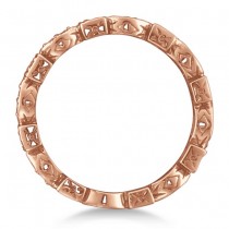 Antique Style Diamond Eternity Ring Band in 14k Rose Gold (0.36ct)