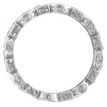 Pink Sapphire & Diamond Eternity Ring Band 14k White Gold (0.47ct)