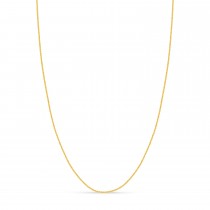 Round Wheat Chain Necklace With Lobster Lock 14k Yellow Gold
