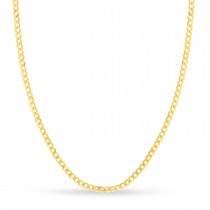 Curb Chain Necklace With Lobster Lock 14k Yellow Gold