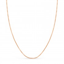 Round Box Chain Necklace 14k Rose Gold