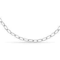 Forzentina Chain Necklace With Lobster Lock 14k White Gold