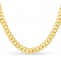 Large Miami Cuban Chain Necklace 14k Yellow Gold