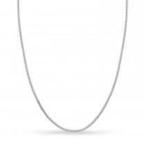 Small Miami Cuban Chain Necklace 14k White Gold
