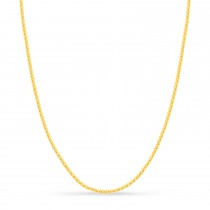 Large Round Box Chain Necklace 14k Yellow Gold