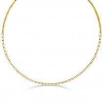 Diamond Choker Tennis Necklace in 14k Yellow Gold (2.31ct)