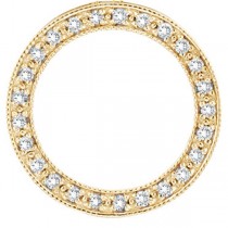 Diamond Circle Pendant Necklace 14k Yellow Gold (0.25ct)