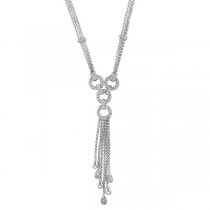 Designer Diamond Necklace in 14k White Gold (1.10 ctw)
