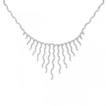 Diamond Bridal Choker Necklace 14k White Gold (3.04 ctw)