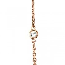 Lab Grown Diamonds By The Yard Station Necklace 14k Rose Gold (2.00 ctw)