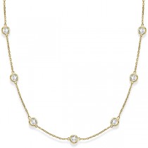 Lab Grown Diamonds By The Yard Station Necklace 14k Yellow Gold (3.50ct)