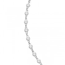 Lab Grown Diamond Station Eternity Necklace in 14k White Gold (7.55ct)